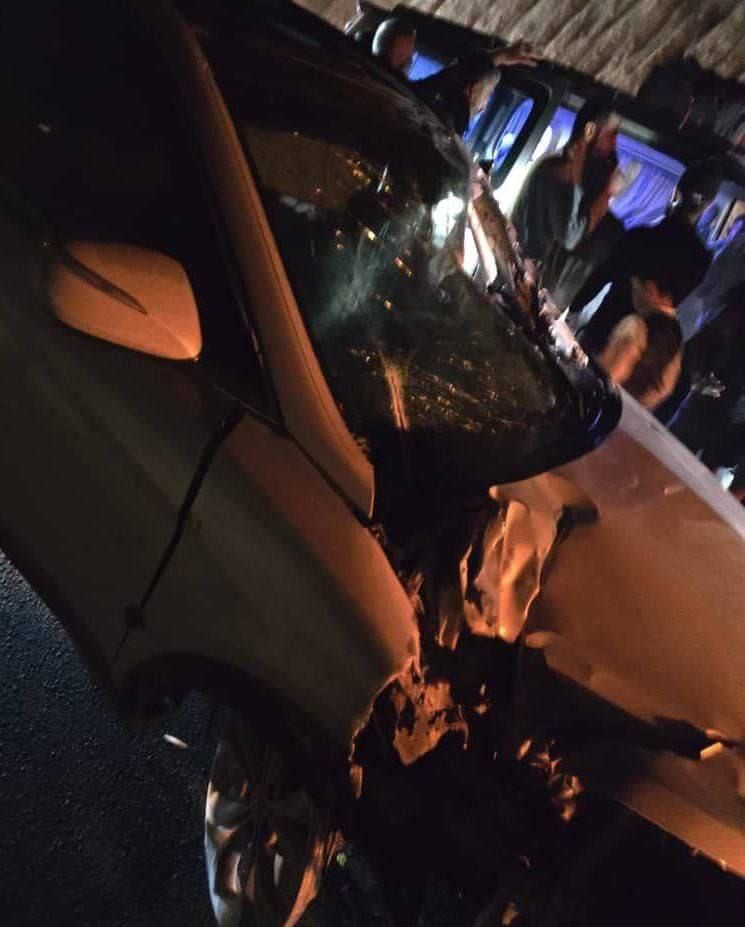 El vehículo sobre el que atacó el dron