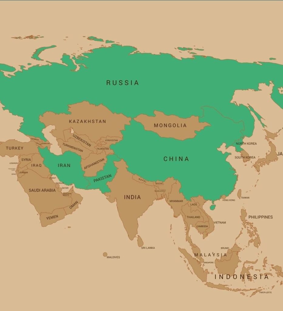 Mapa Asia