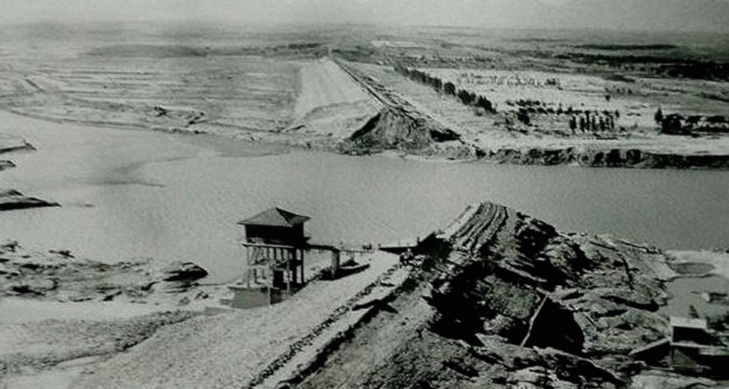 Presa de Banqiao tras la rotura